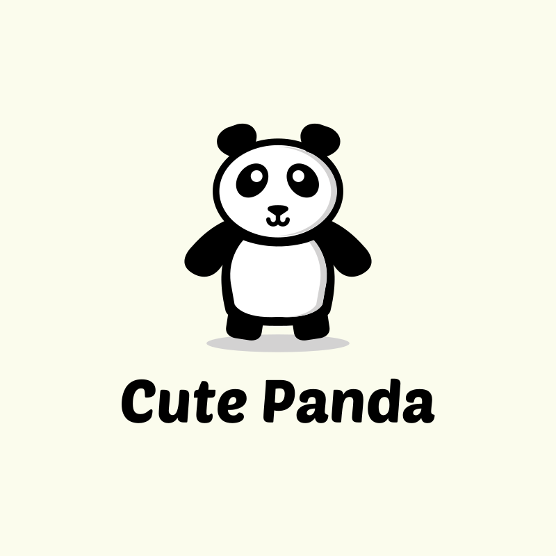 cute panda logo