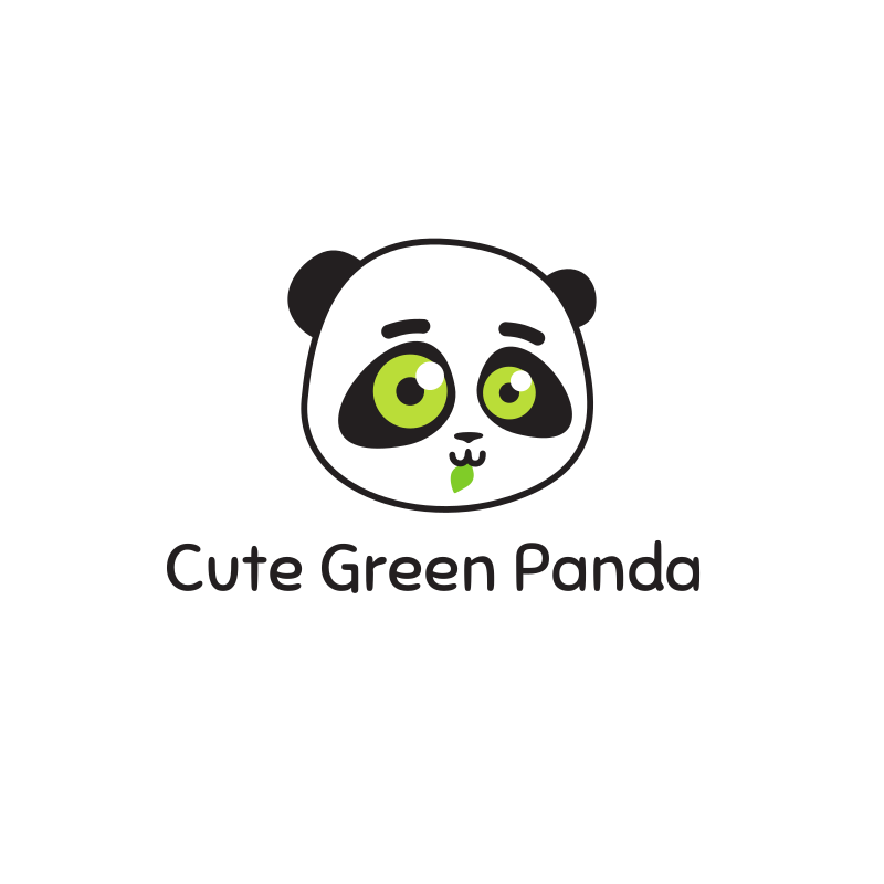Cute Green Panda
