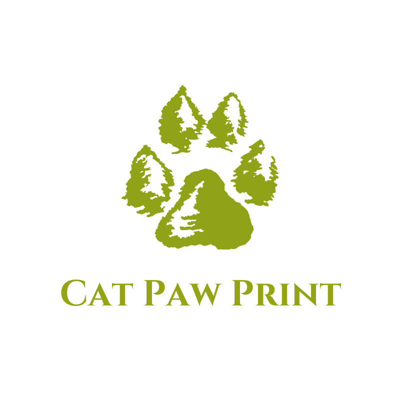 Cat Paw Print Logo Design