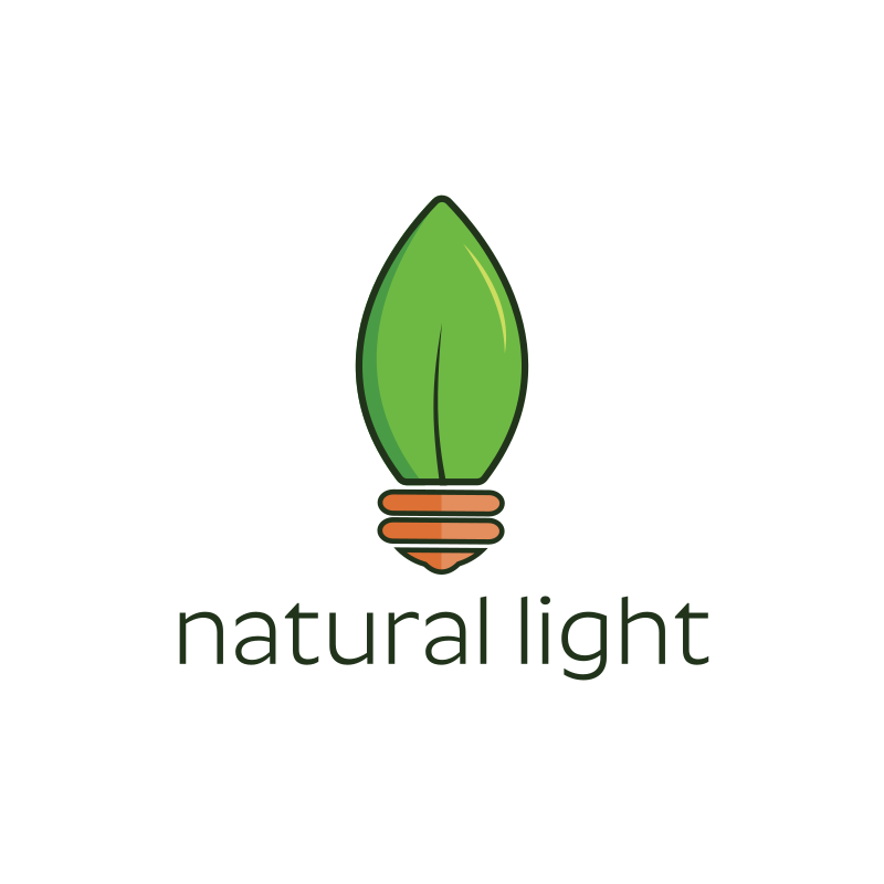 Natural Light Bulb Logo Design