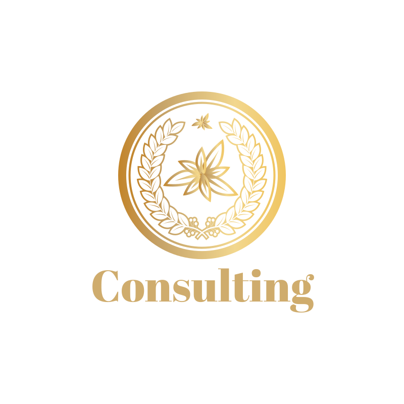 Golden Leaves Circle Consulting Logo Design