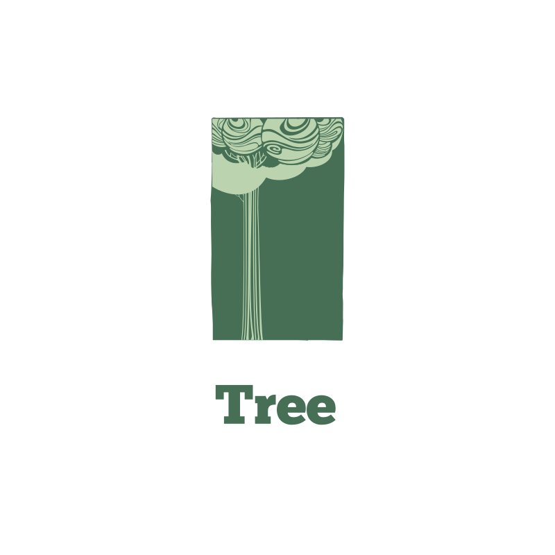 Tree in Rectangle Logo Design