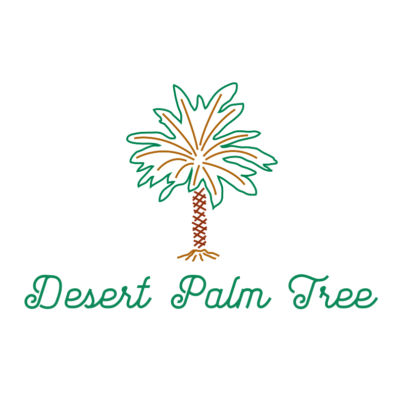Desert Palm Tree Logo Design