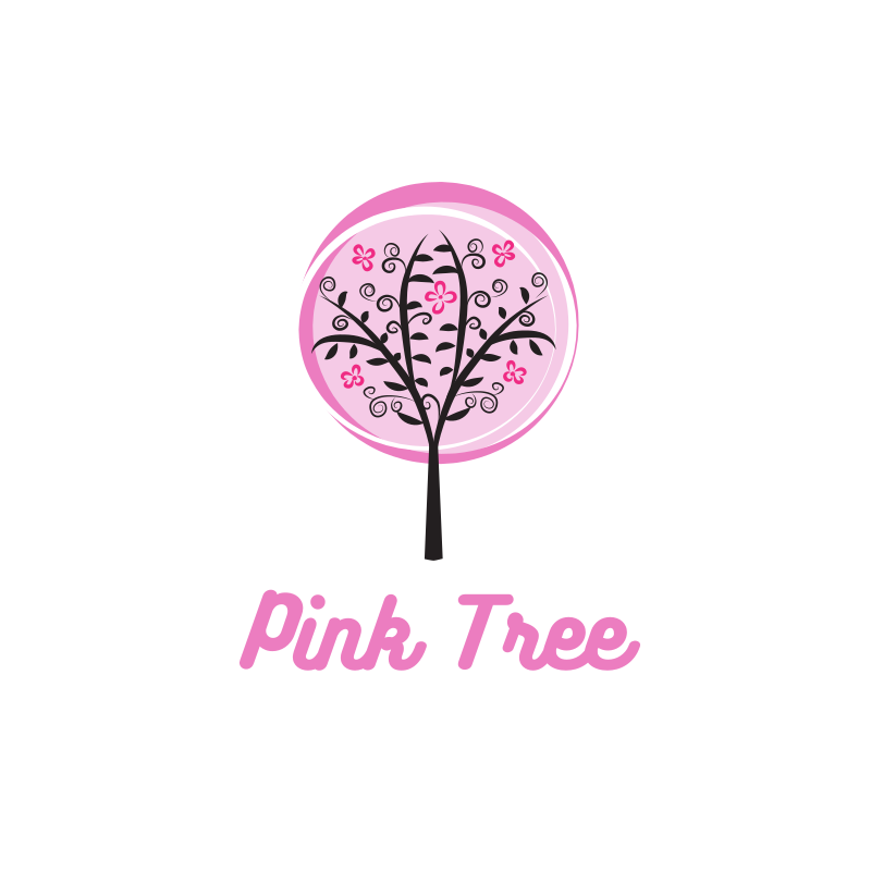 Pink Tree Logo Design