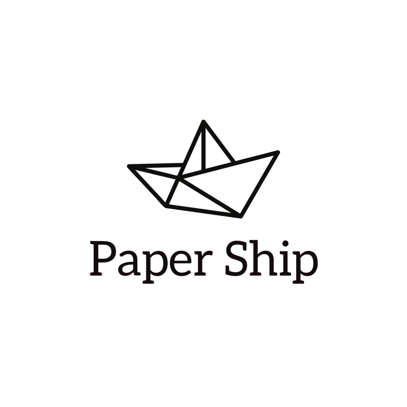 Paper Ship Logo Design