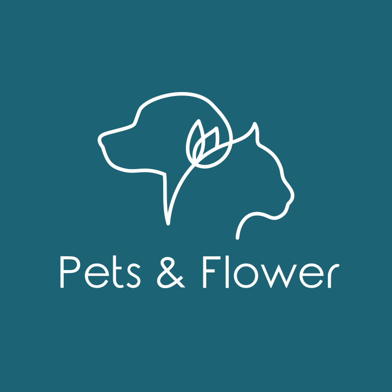 Pets & Flower Monoline Logo Design