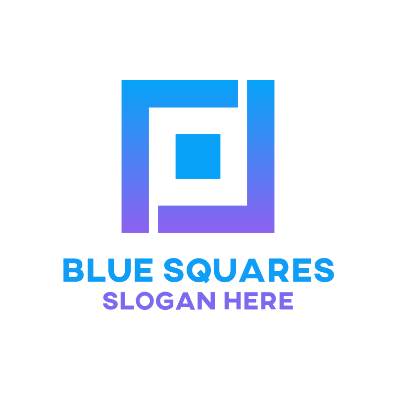 Blue Squares Logo Design