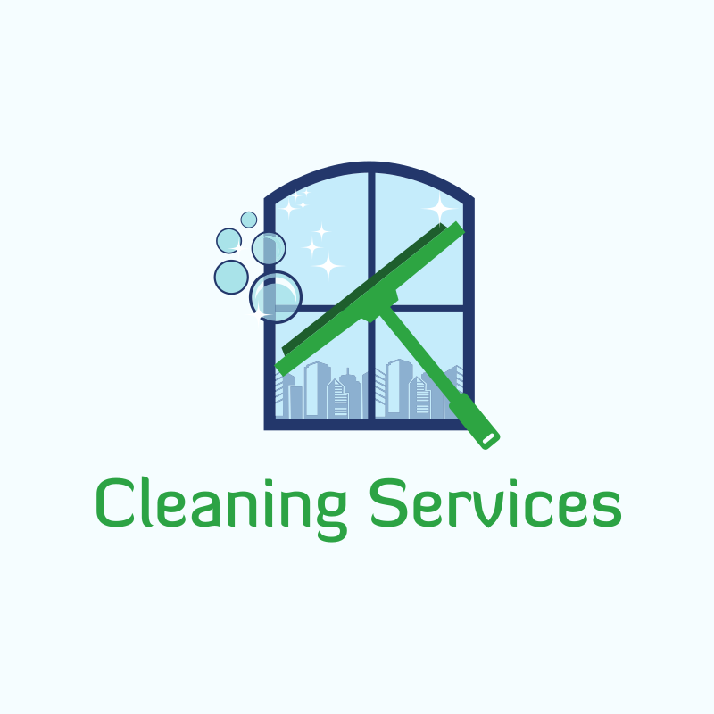Window Cleaning Squeegee Logo Design