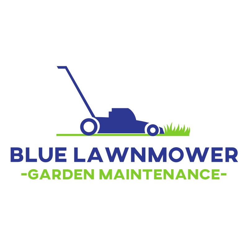 Blue Lawnmower Logo Design