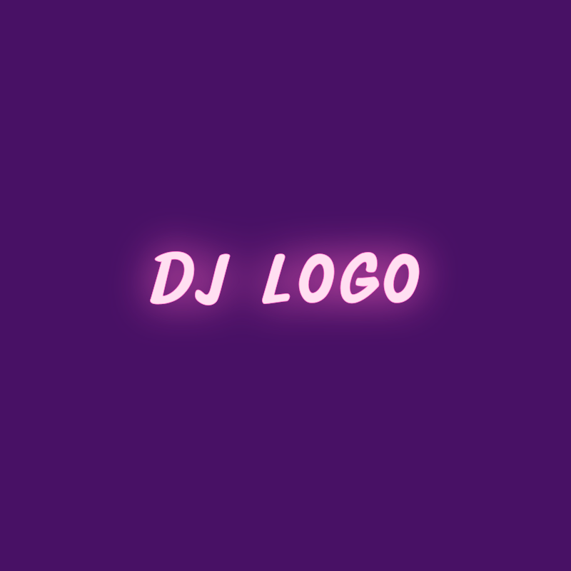 Neon DJ Logo Design Example