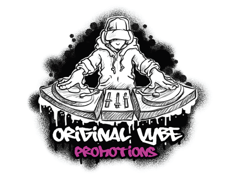 Urban Graffiti Sketch Style DJ Figure Logo Design by ajadinomar
