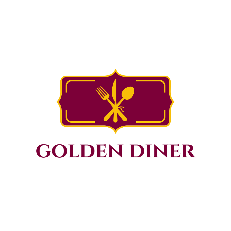 Golden Diner Logo Design
