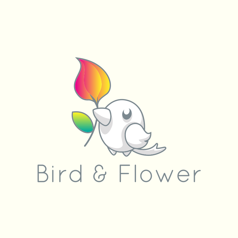 Bird & Flower Logo Design