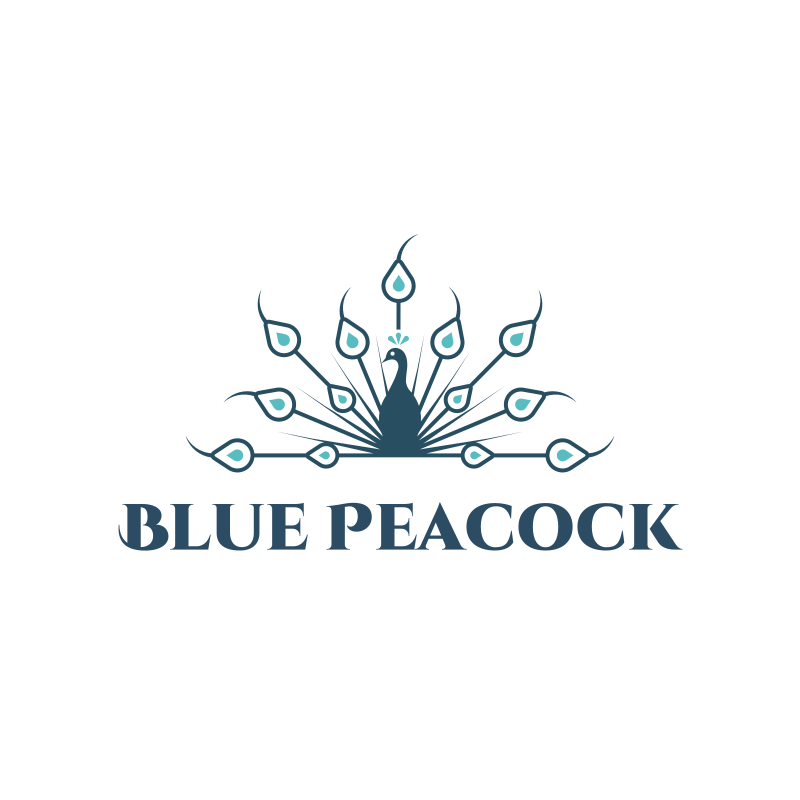 Blue Peacock Logo Design