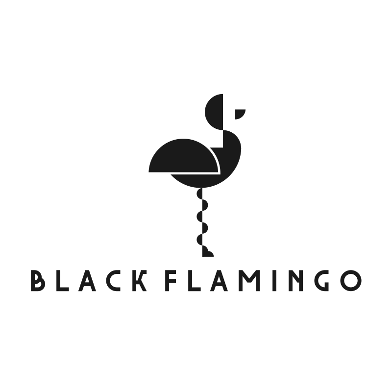 Black Flamingo Logo Design