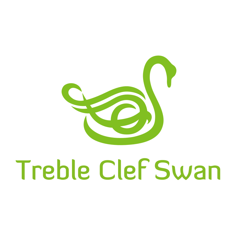 Treble Clef Swan Logo Design