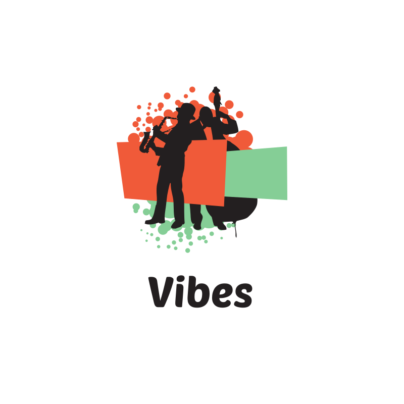 Good Vibes Musicians Bright Logo Design