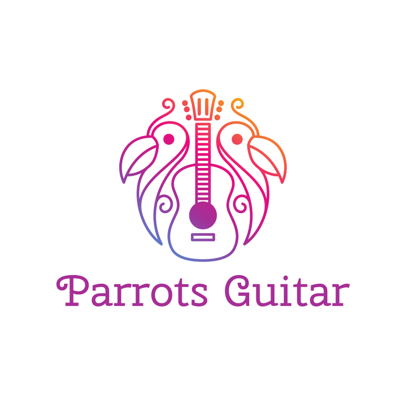 Parrots Guitar Logo Design