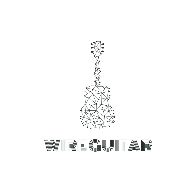 Wire Guitar Car Logo Design