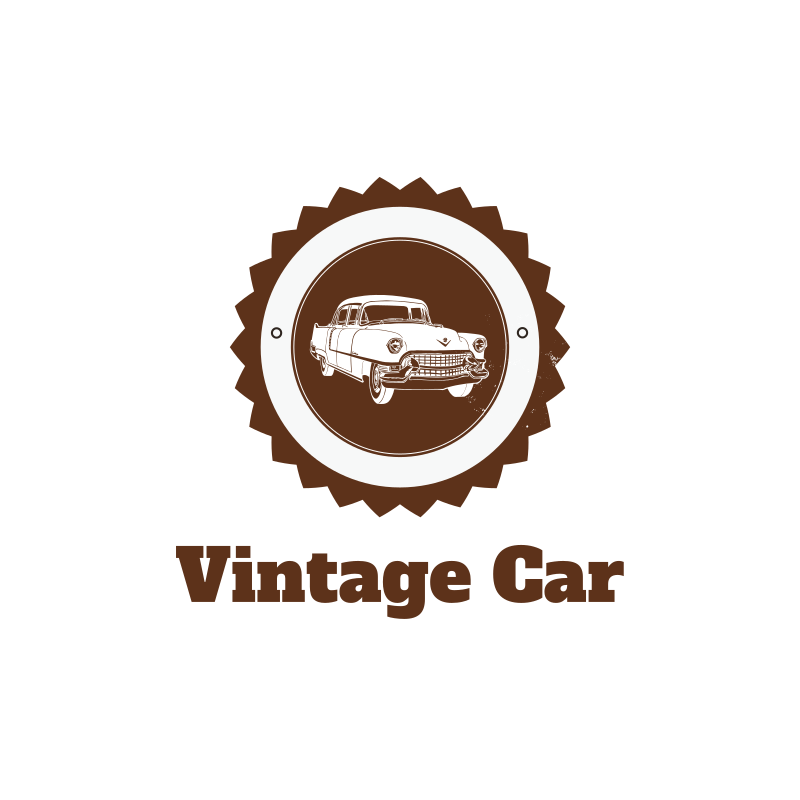 Vintage Car Emblem Logo Design