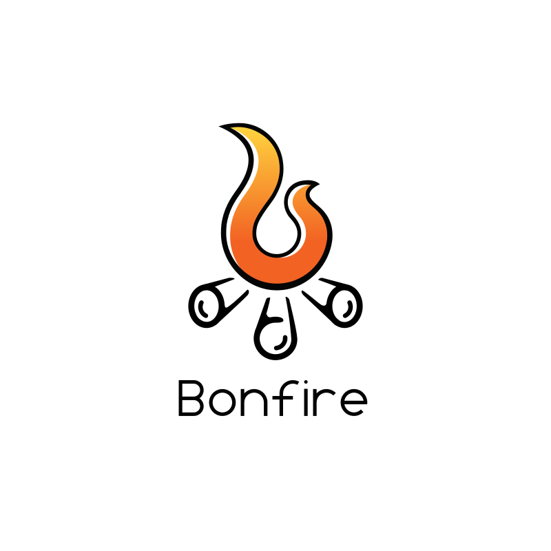 Orange Bonfire Logo Design
