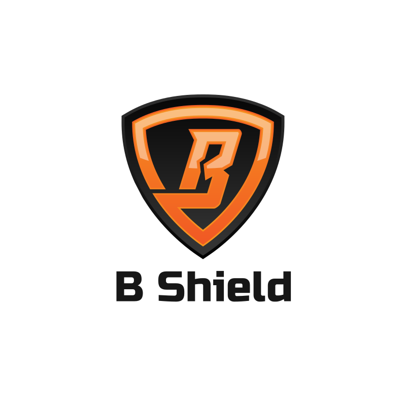 B Shield Superhero Logo Design