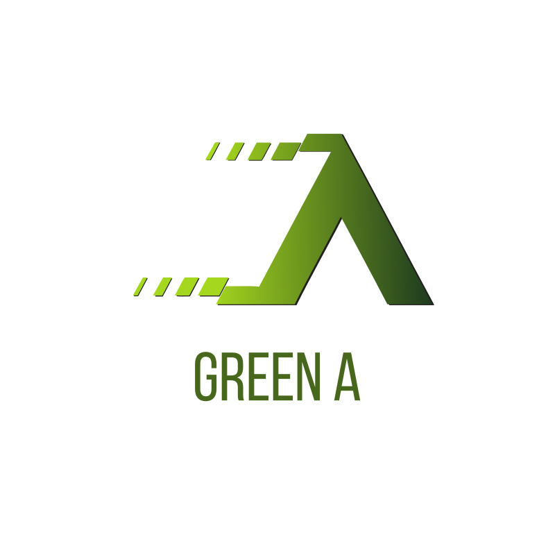 Green Letter A Logo Design