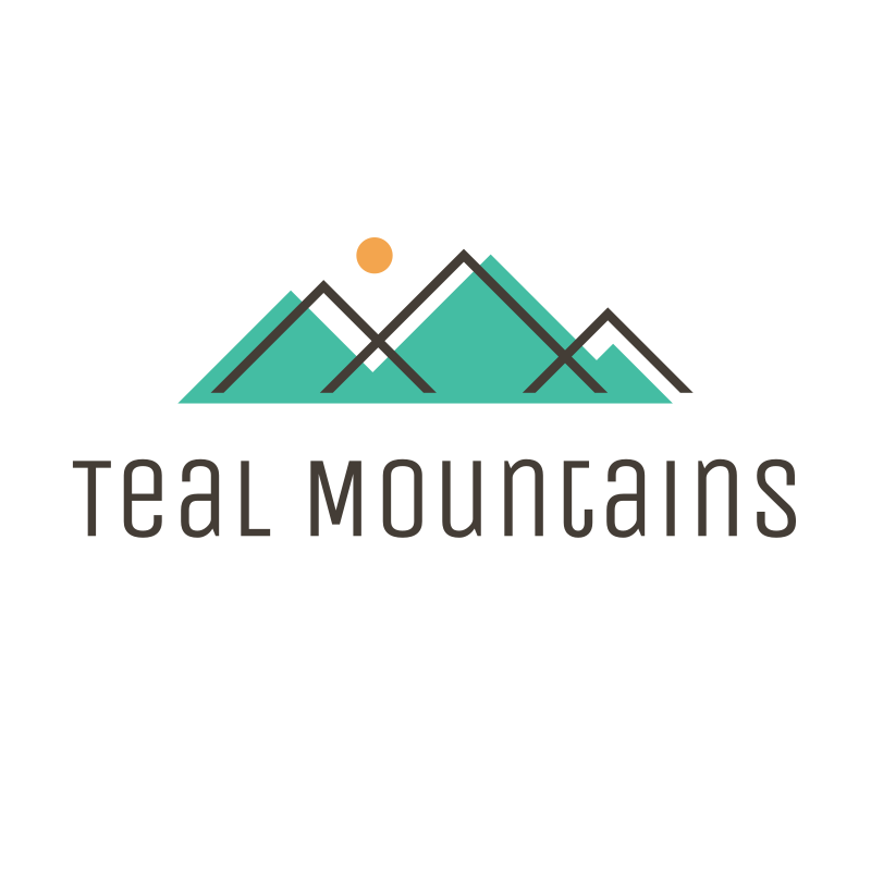 Teal Mountains Logo Design