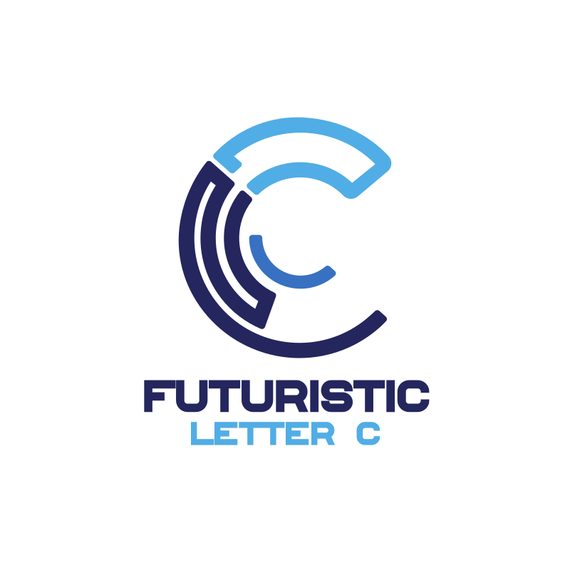 Futuristic Letter C Logo Design