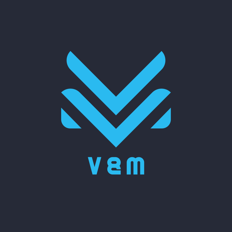 Futuristic V & M Logo Design
