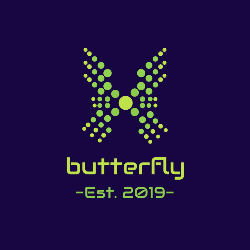 Futuristic Tech Butterfly Logo Design