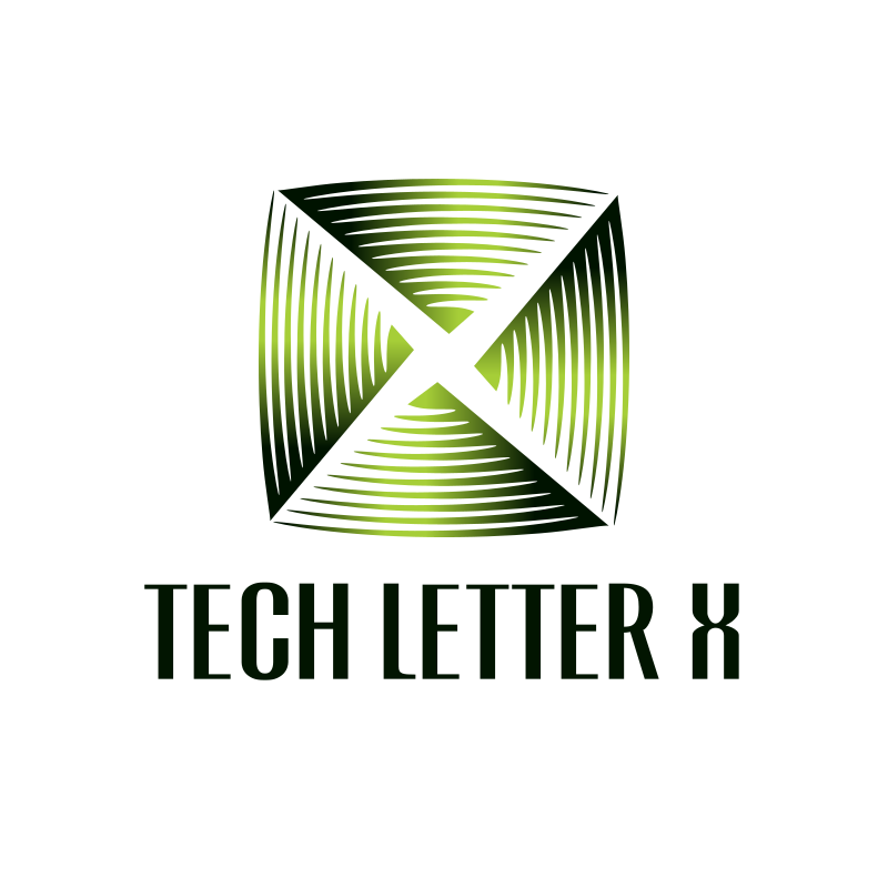 Futuristic Tech Letter X Logo Design