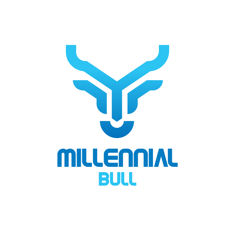 Futuristic Millennial Bull Logo Design