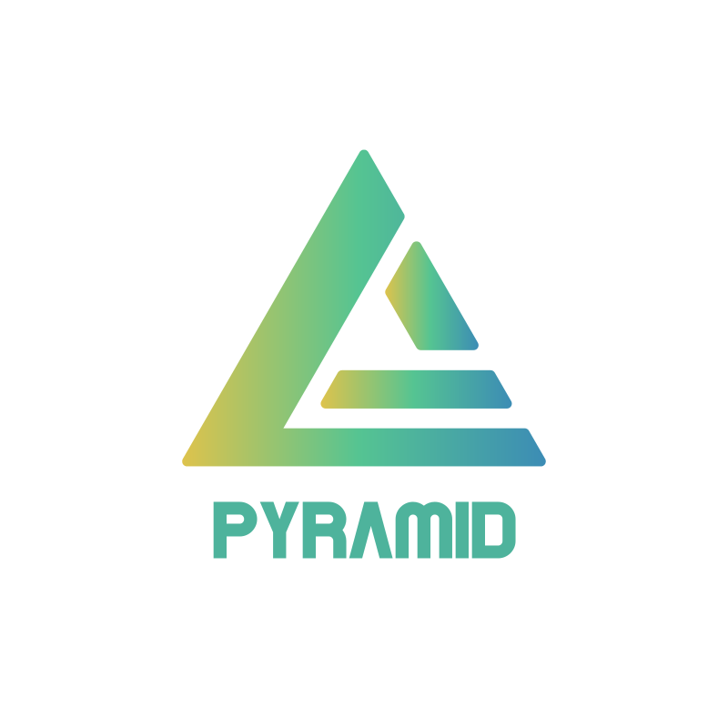 Futuristic Gradient A Pyramid Logo Design