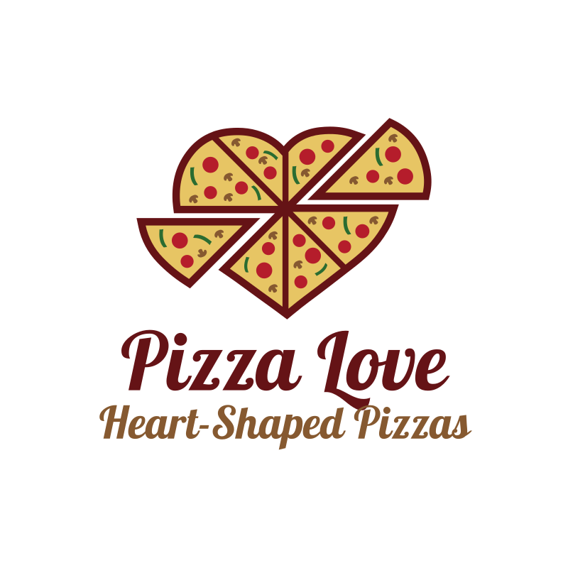 Pizza Love Logo Design