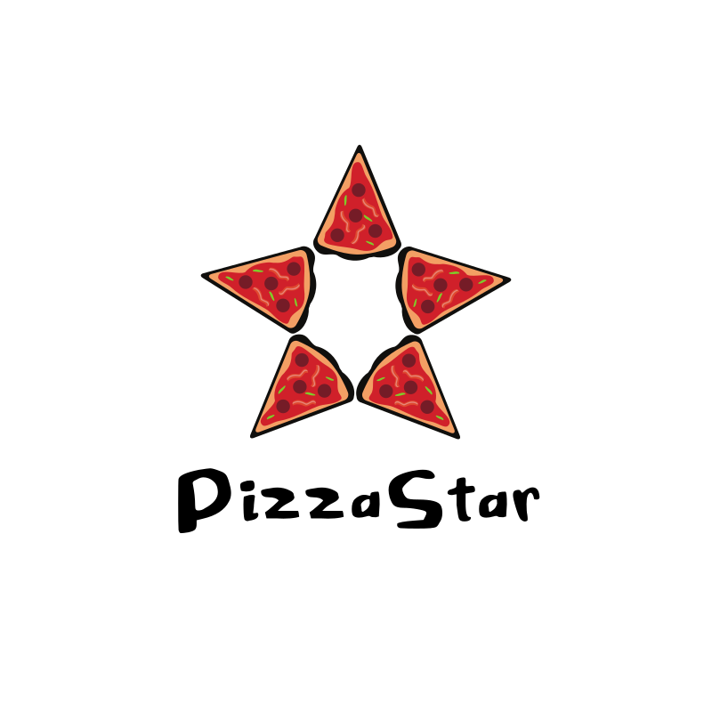 Pizza Star Logo Design