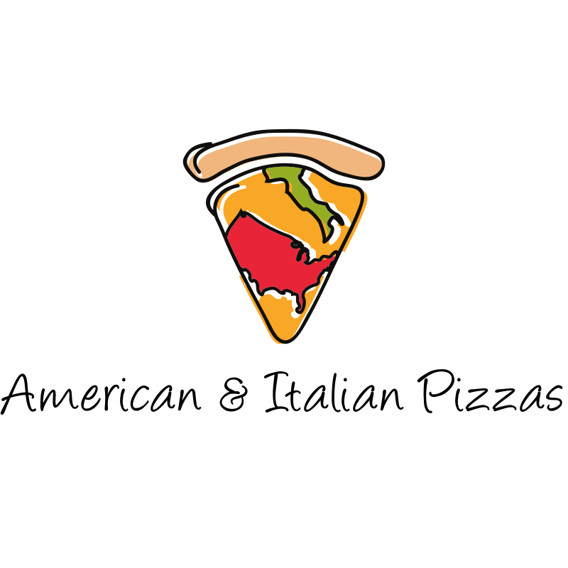 American & Italian Pizzas Logo Design