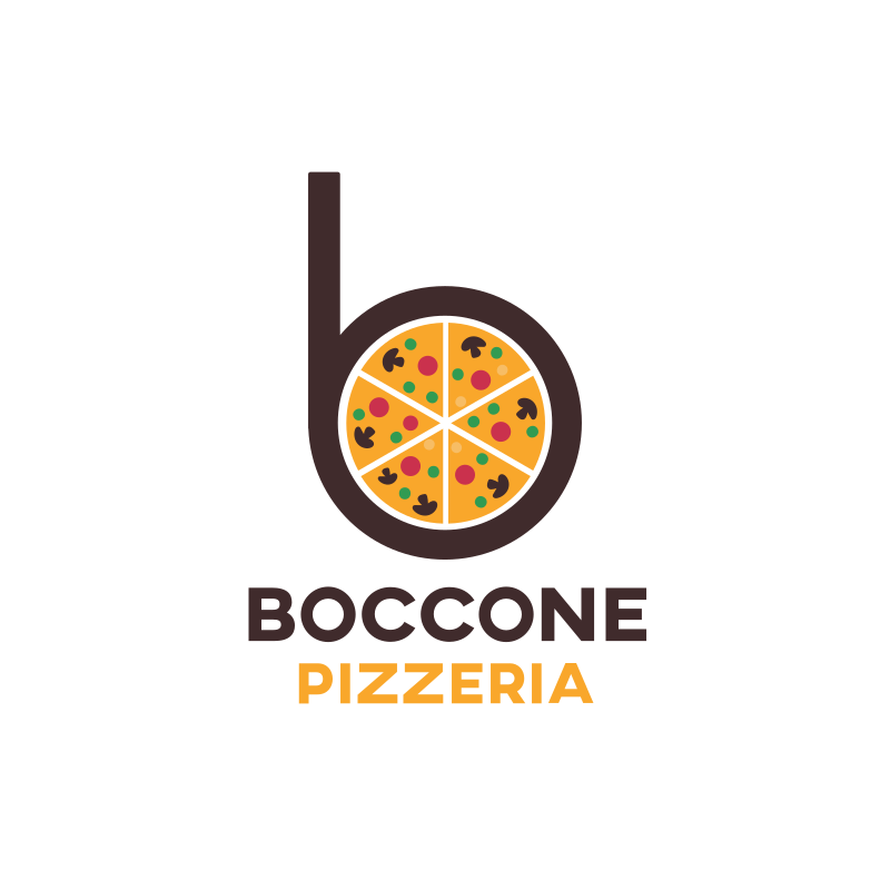 Boccone Pizzeria Logo Design