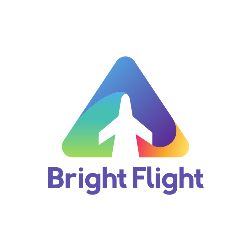 Bright Flight Triangle Logo Design