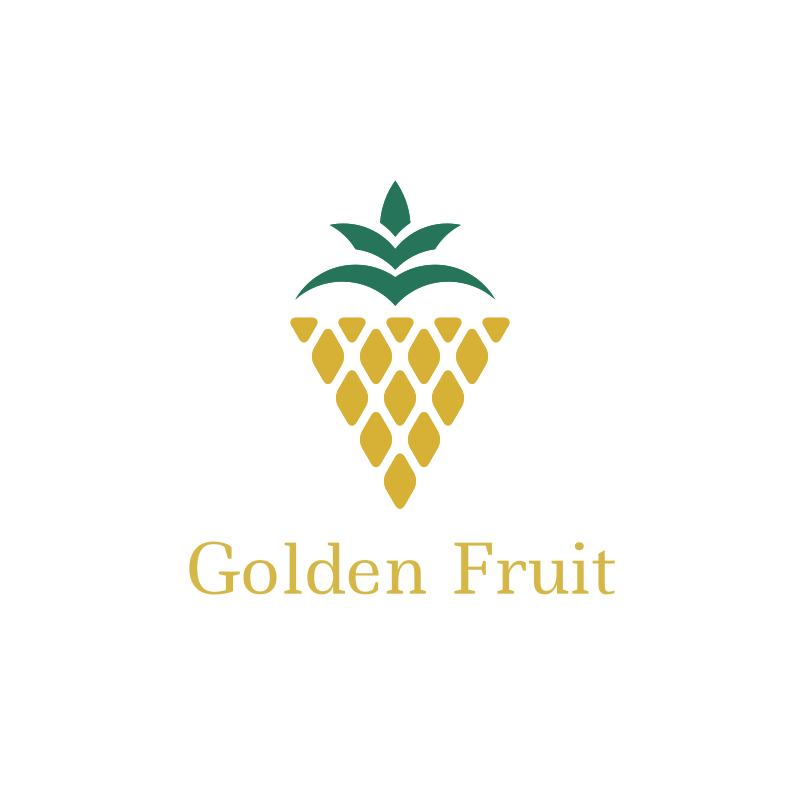 Golden Fruit Triangle Logo Design