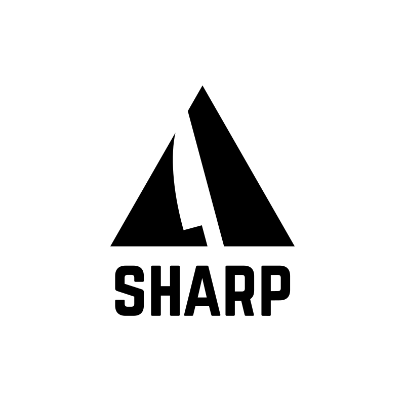 Sharp Triangle With Knife Logo Design