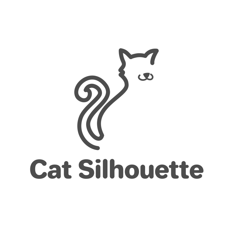 Cat Silhouette Logo Design