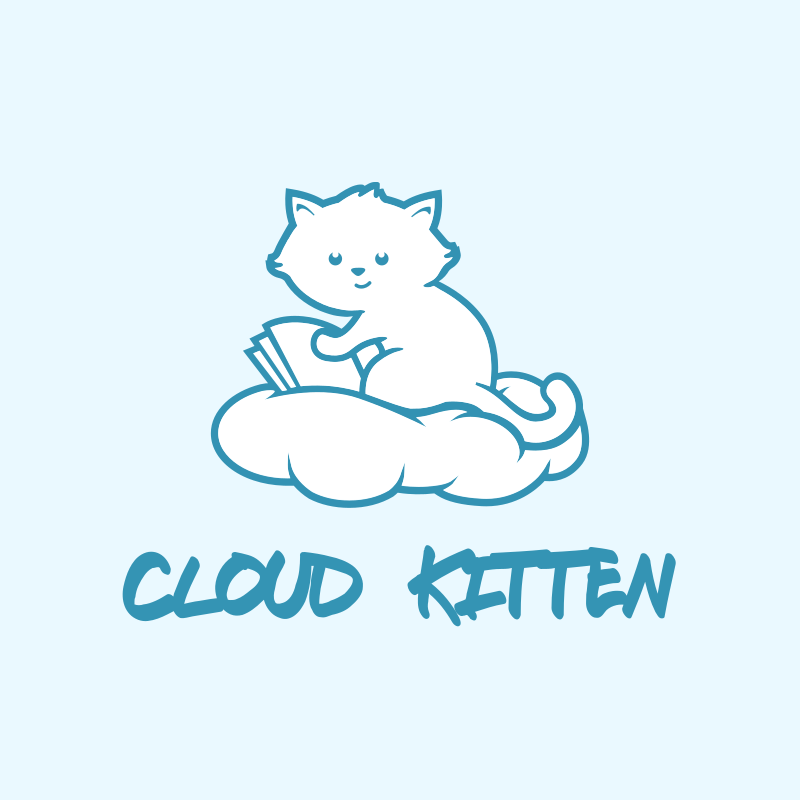 Cloud Kitten Logo Design