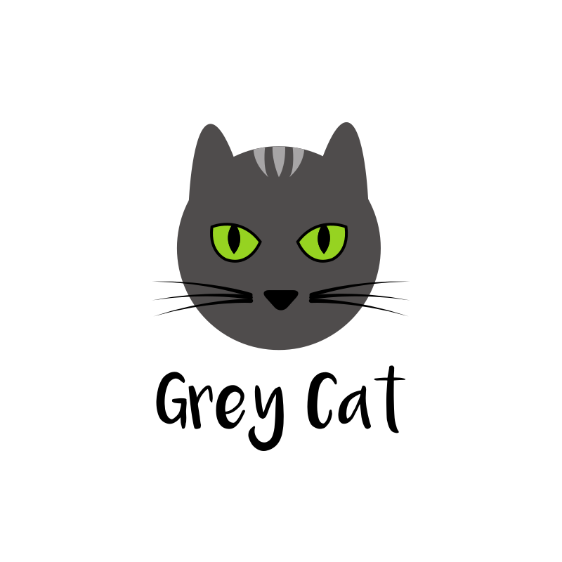 Grey Cat Logo Design