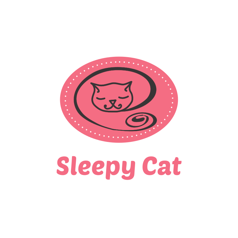 Sleeping Cat Logo Design