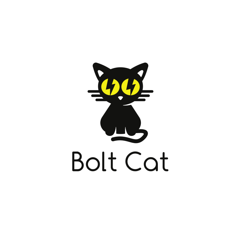 Bolt Cat Logo Design