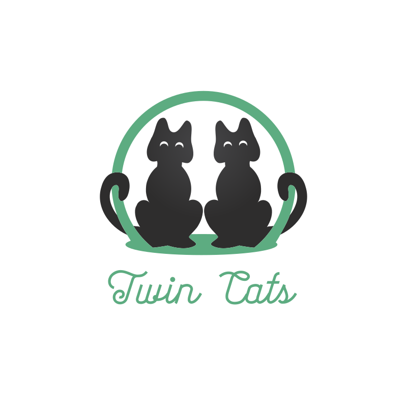 Twin Cats Logo Design