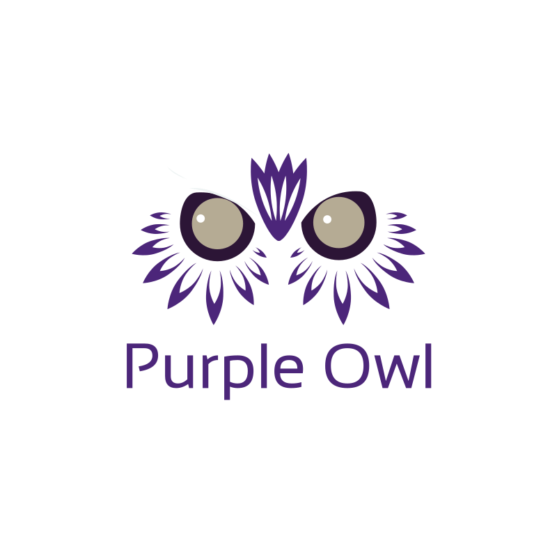 Purple Owl Logo Design 