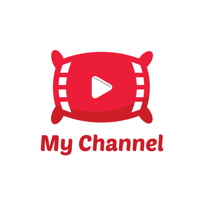 Red YouTube Pillow Logo Design