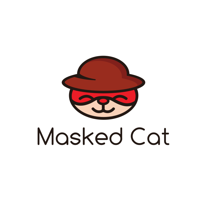 Masked Cat Logo Design